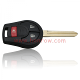 For Nissan 2+1 button remote key with 433mhz PCF7961A HITAG 2 46 chip FCCID:TWB1G766