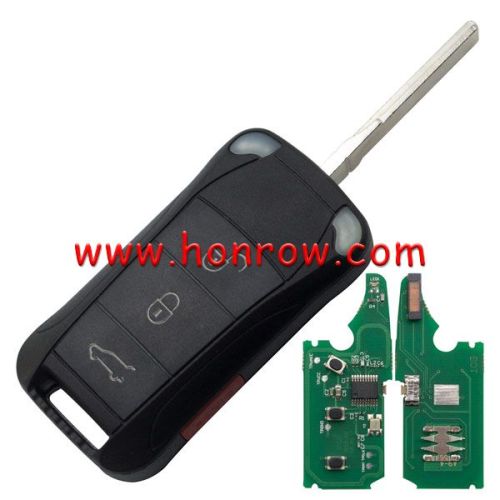 KYDZ For Por Cayenne 3+1 button flip remote  key with with red panic with ID46 Chip and 315Mhz
