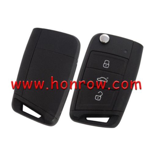 For V Golf7 3 button remote key shell with HU66 blade