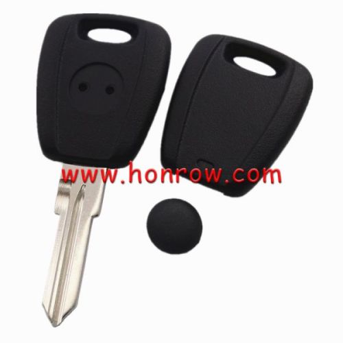 For Fiat transponder key blank black color