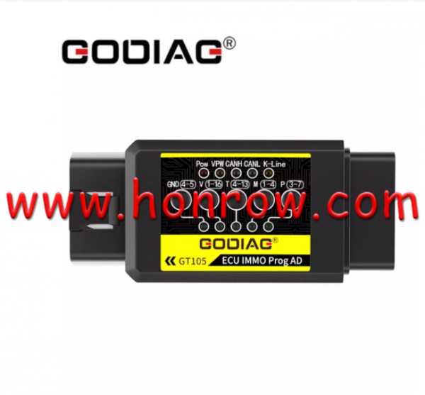 GODIAG GT105 ECU IMMO Prog AD OBD II Breakout Box Converts Car Battery to 12V DC work with Panda/Key Tool Pad for Power Supply