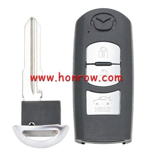 For Mazda 3 button Smart Remote Key  FSK 433MHz ID49 FCCID: WAZSKE13E01 /WAZSKE13D02 System: Mitsubishi system