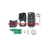 For VW MQB 3 button remote key  with Megamos AES / ID88 chip ASK 433Mhz  FCCID: 5K0837202DH 5K0837202BH