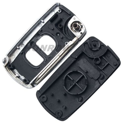 For Maz 323 model 2 button Modified flip remote key blank (the edge is metal)