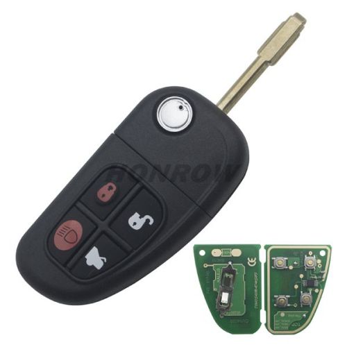 For Jag 4 button remote key with 433Mhz with 4D60 glass chip