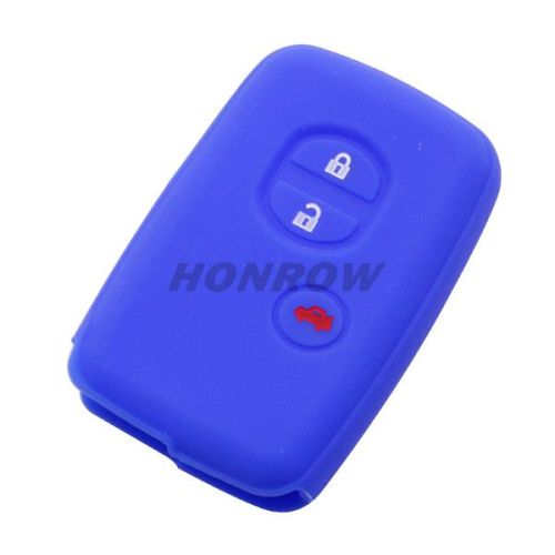 For Toyota 3 button silicon case Blue Color (MOQ: 50PCS)
