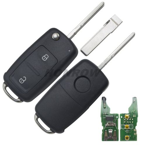 For VW 2 button remote key with 433mhz & ID48 glass chip 5KO959753AB / 5KO837202AD