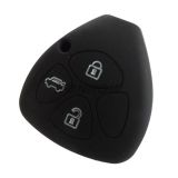 For Toyota 3 button silicon case black color (MOQ 5PCS)