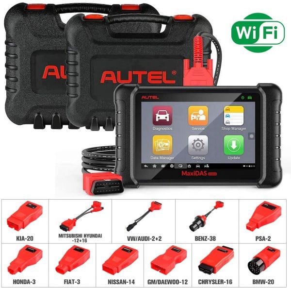 Original Autel MaxiDAS DS808K Tablet Diagnostic Tool Full Set Support Injector Coding & Key Coding