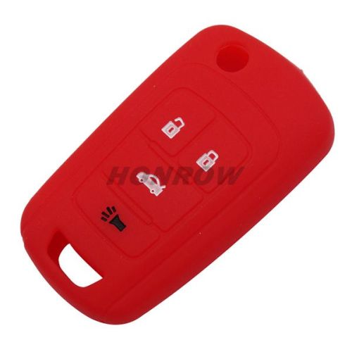 For Chevrolet 3+1 button silicon case (Red color) (MOQ:50pcs)