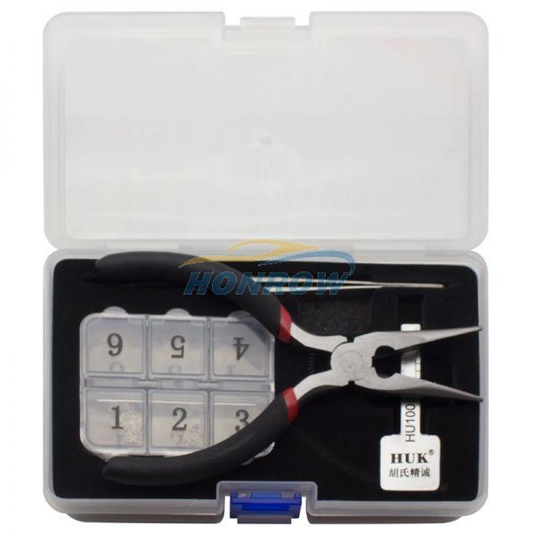 For HU100 Key model, ajust into a new key, and then use key cutting machine to cut