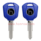 For Honda Motorcycle transponder key blank with right blade blue color