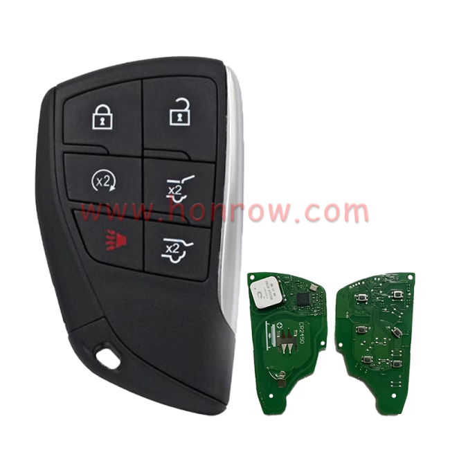 For Chevrolet 6 button Smart Key Keyless Entry with  ID49 Chip  433 Mhz FCCID:YGOG21TB2