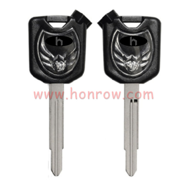 For Honda Motorcycle key blank with left blade black color