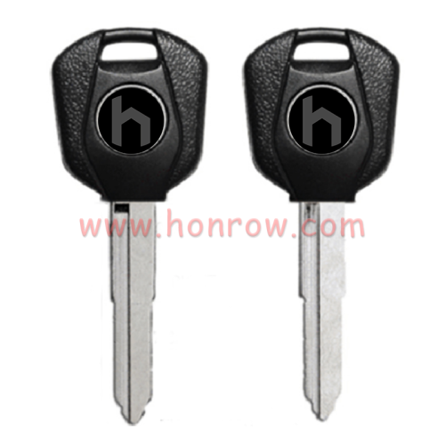 For Honda Motorcycle transponder key blank with right blade black color