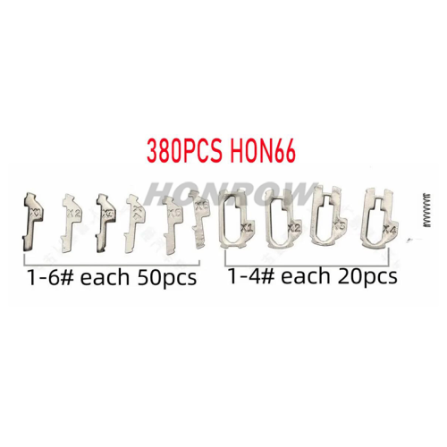 For Honda 380PCS HON66 Lock Reed Auto Lock Repair Accesories Locksmith Tool （small 1-6# each 50pcs big 1-4# each 20pcs）
