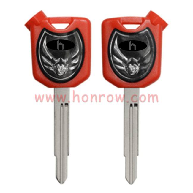 For Honda Motorcycle key blank with left blade red color
