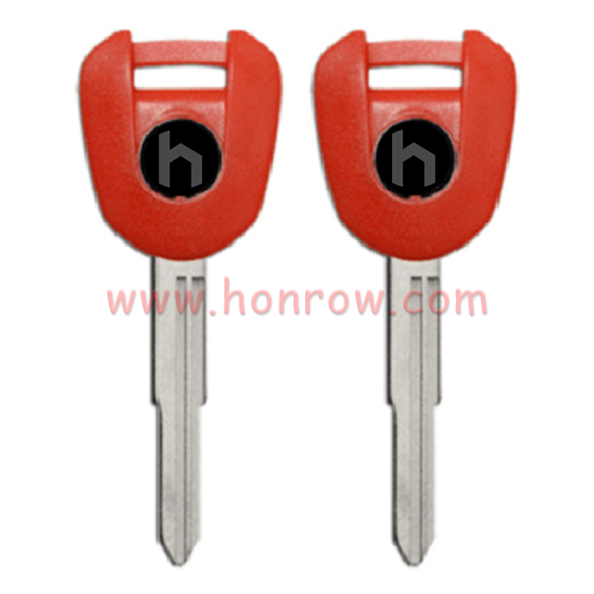 For Honda Motorcycle key blank with left blade red color