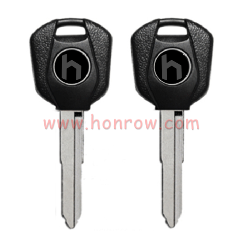 For Honda Motorcycle transponder key blank with left blade black color