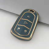 Gold TPU Car Key Cover For  Cadillac  Key Protect Case
