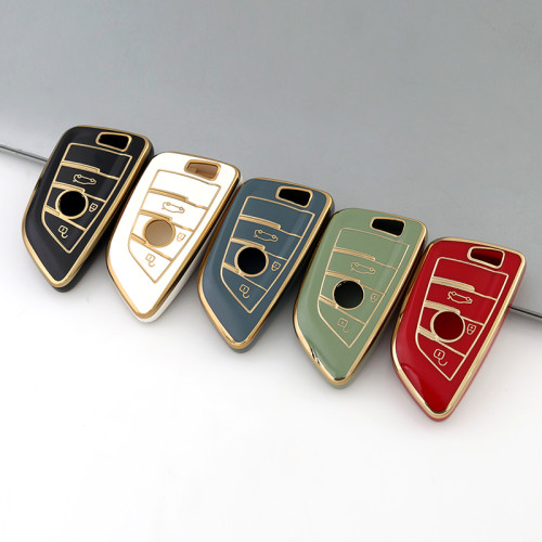 Gold TPU Car Key Cover For BMW Key Protect Case