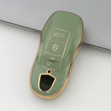 Gold TPU Car Key Cover For Porsche Key Protect Case