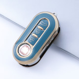 Gold TPU Car Key Cover For  Fiat  Key Protect Case