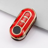 Gold TPU Car Key Cover For  Fiat  Key Protect Case