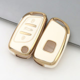 Gold TPU Car Key Cover For  Peugeot   Key Protect Case