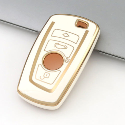 Gold TPU Car Key Cover For BMW Key Protect Case