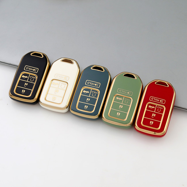 Gold TPU Car Key Cover For  Honda  Key Protect Case