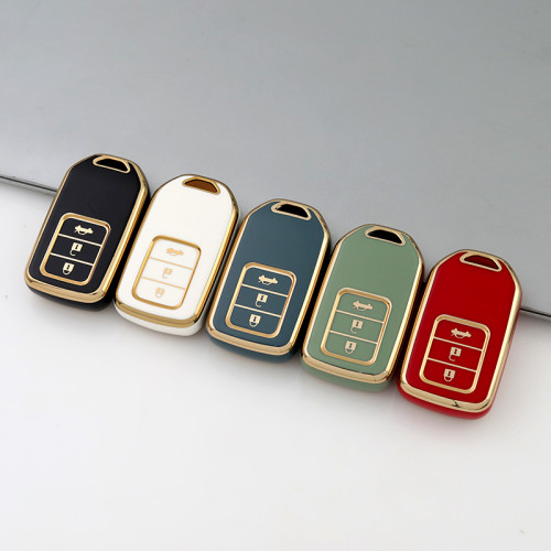 Gold TPU Car Key Cover For  Honda  Key Protect Case
