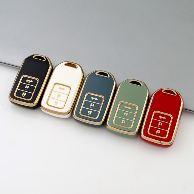 Gold TPU Car Key Cover For  Honda  Key Protect Case
