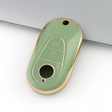 Gold TPU Car Key Cover For Benz Key Protect Case