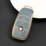 Gold TPU Car Key Cover For Benz Key Protect Case