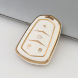 Gold TPU Car Key Cover For  Cadillac  Key Protect Case