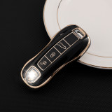 Gold TPU Car Key Cover For Porsche Key Protect Case