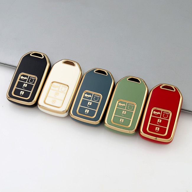 Gold TPU Car Key Cover For  Honda  Key Protect Case