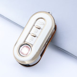 Gold TPU Car Key Cover For  Fiat  Key Protect Case
