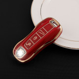 Gold TPU Car Key Cover For Porsche Key Protect Case