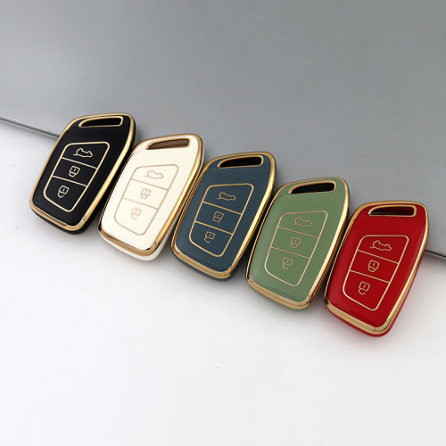 Gold TPU Car Key Cover For BAOJUN Key Protect Case