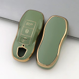 Gold TPU Car Key Cover For Porsche Key Protect Case