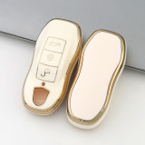 Gold TPU Car Key Cover For Porsche Key Protect Case