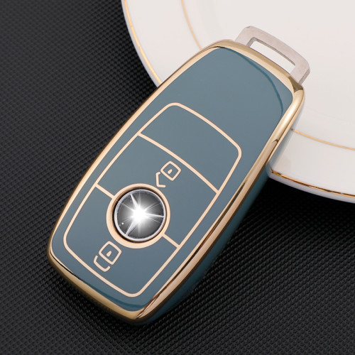 Gold TPU Car Key Cover For Benz Key Protect Case