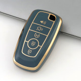 Gold TPU Car Key Cover For  Ford  Key Protect Case