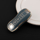 Gold TPU Car Key Cover For Porsche Key Protect Case