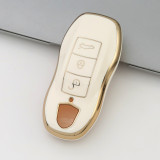 Gold TPU Car Key Cover For Porsche Key Protect Case