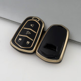 Gold TPU Car Key Cover For  Cadillac  Key Protect Case