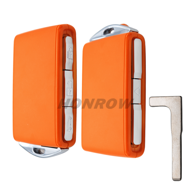 For Volvo 3+1 button smart Car Key Shell with orange color