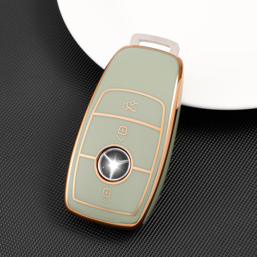 Gold TPU Car Key Cover For Benz Key Protect Case
